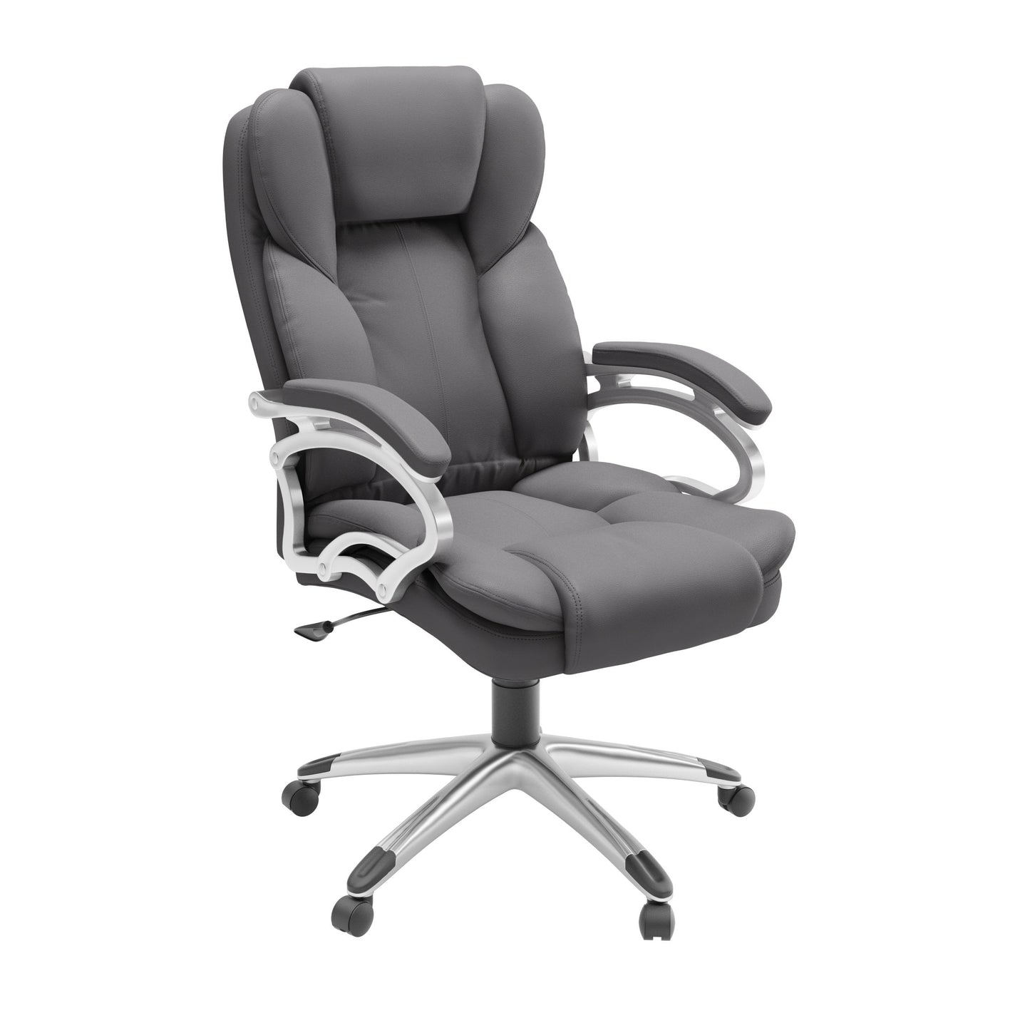 steel grey Executive Office Chair Leon Collection product image by CorLiving#color_steel-grey