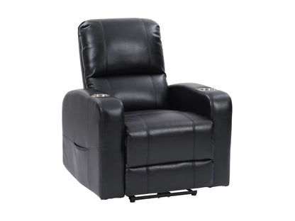 black Power Recliner with Cup Holder Ophelia Collection product image by CorLiving#color_black