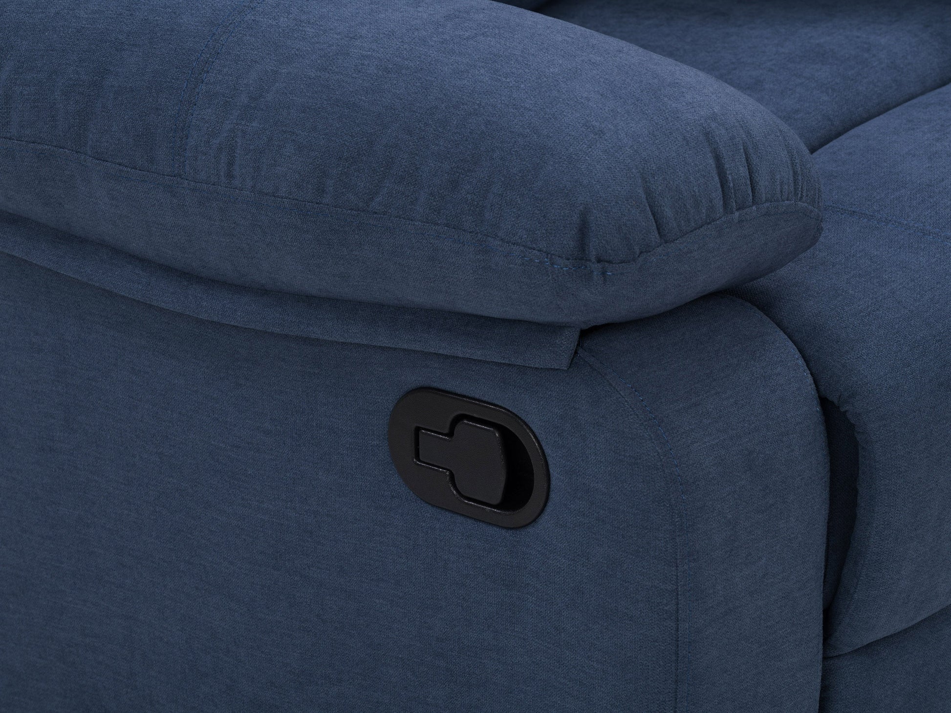 blue 3 Seater Recliner Sofa Oren Collection detail image by CorLiving#color_blue