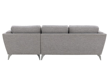 light grey L Shaped Sofa, Right Facing Lansing Collection product image by CorLiving#color_lansing-light-grey
