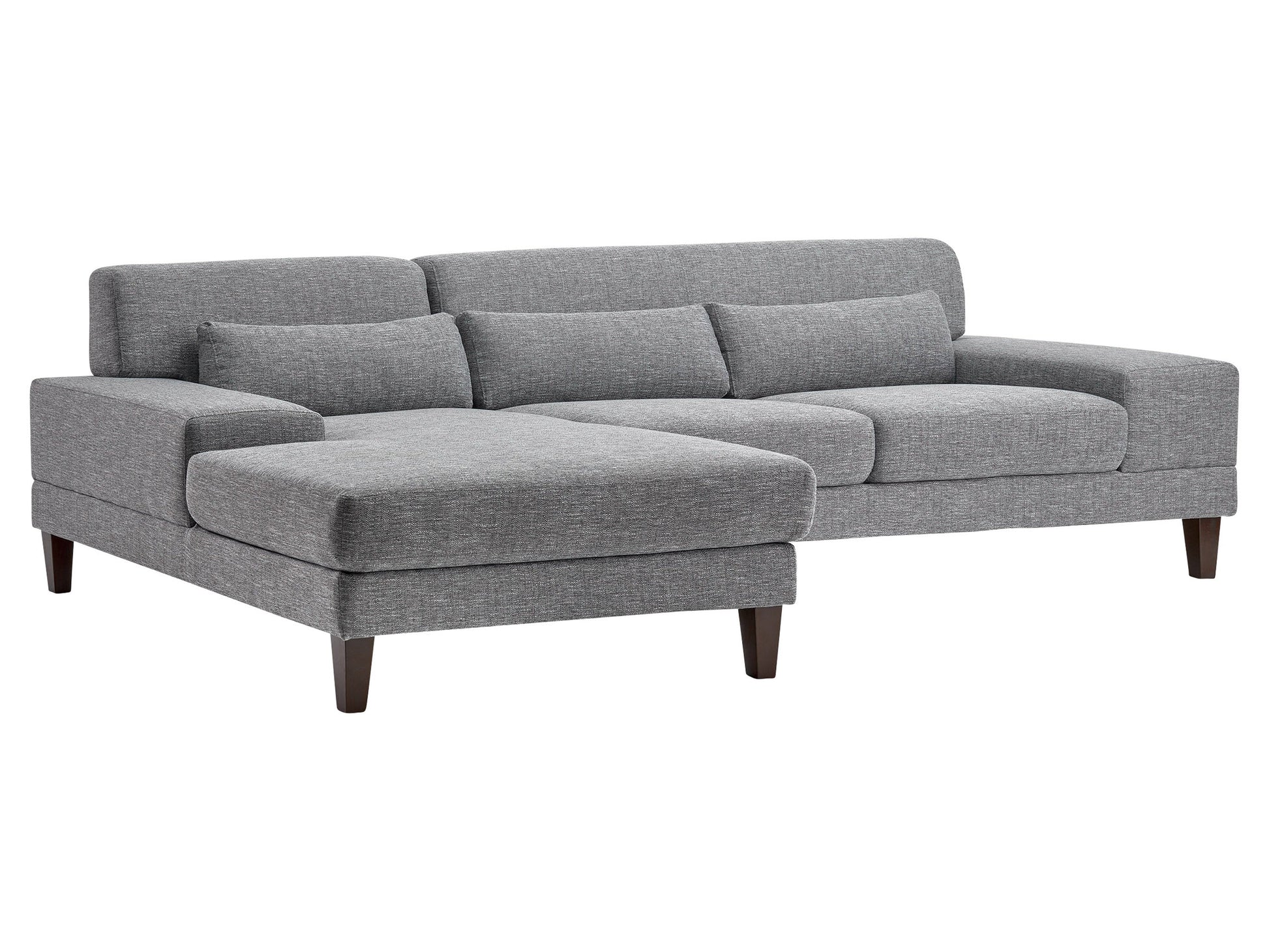 grey Modern Sectional Sofa, Right Facing Ava collection product image by CorLiving#color_grey