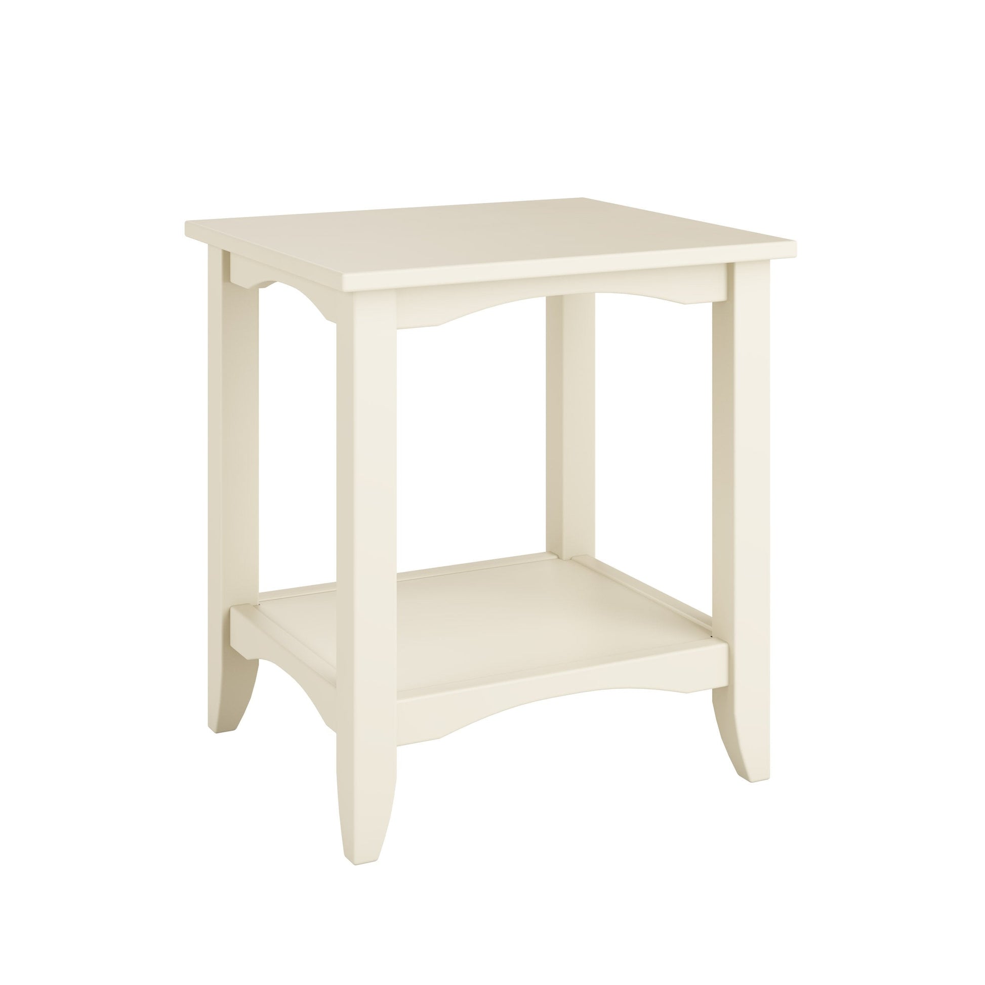 antique white Two Tier End Table Cambridge Collection product image by CorLiving#color_antique-white