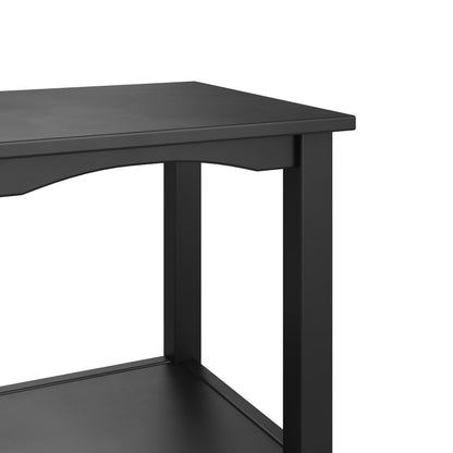 black Two Tier End Table Cambridge Collection detail image by CorLiving#color_black