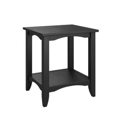 black Two Tier End Table Cambridge Collection product image by CorLiving#color_black