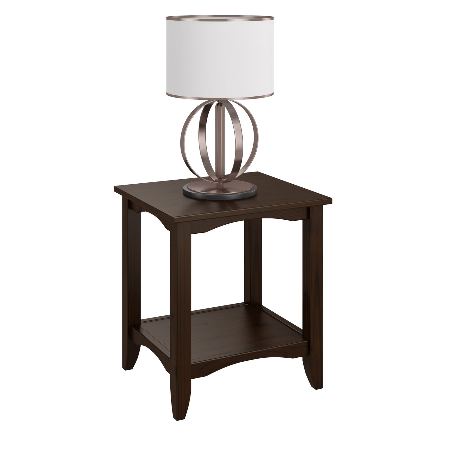 espresso Two Tier End Table Cambridge Collection product image by CorLiving#color_espresso