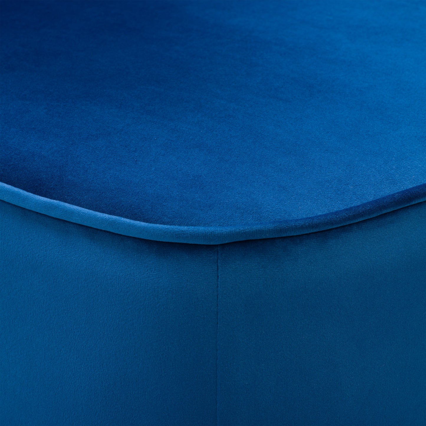 blue Velvet Accent Chair with pouf Lynwood Collection detail image by CorLiving#color_blue