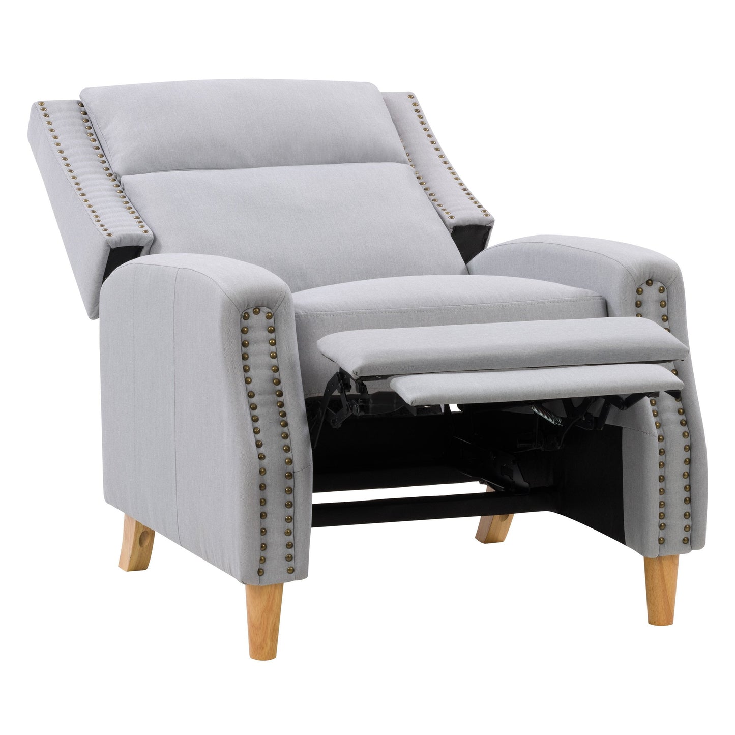 light grey Reclining Accent Chair Lynwood Collection product image by CorLiving#color_light-grey