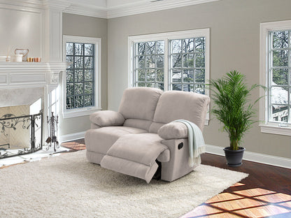 beige Reclining Loveseat Sofa Lea collection lifestyle scene by CorLiving#color_beige