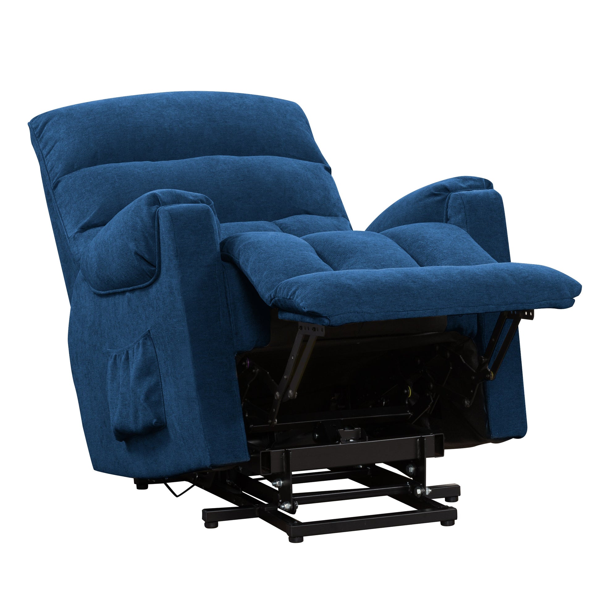 navy blue Power Lift Assist Recliner Dallas Collection product image by CorLiving#color_navy-blue