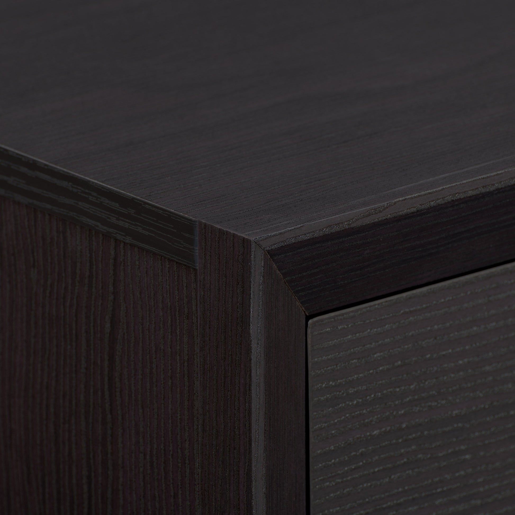 black oak Mid Century Modern Night Stand Newport Collection detail image by CorLiving#color_black-oak