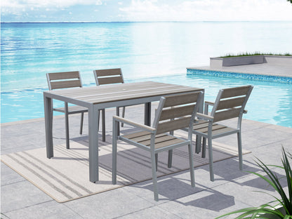 grey Patio Chairs, Set of 4 Gallant Collection lifestyle scene by CorLiving#color_grey