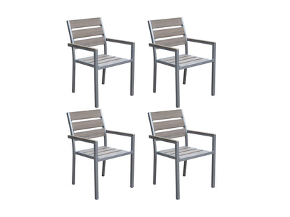 grey Patio Chairs, Set of 4 Gallant Collection product image by CorLiving#color_grey