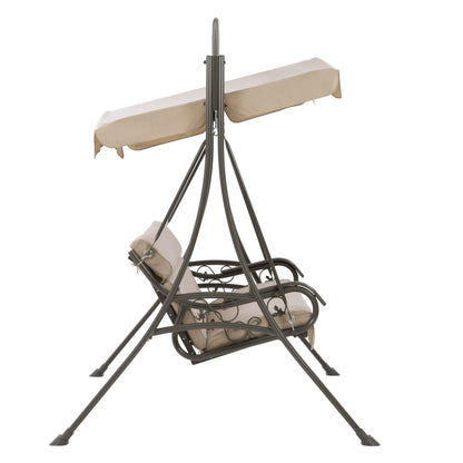 beige Patio Swing With Canopy Nantucket Collection product image by CorLiving#color_beige