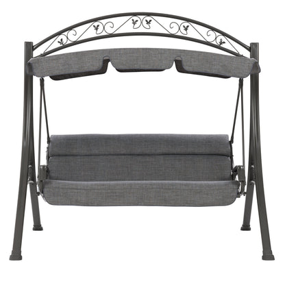 grey Patio Swing With Canopy Nantucket Collection product image by CorLiving#color_grey