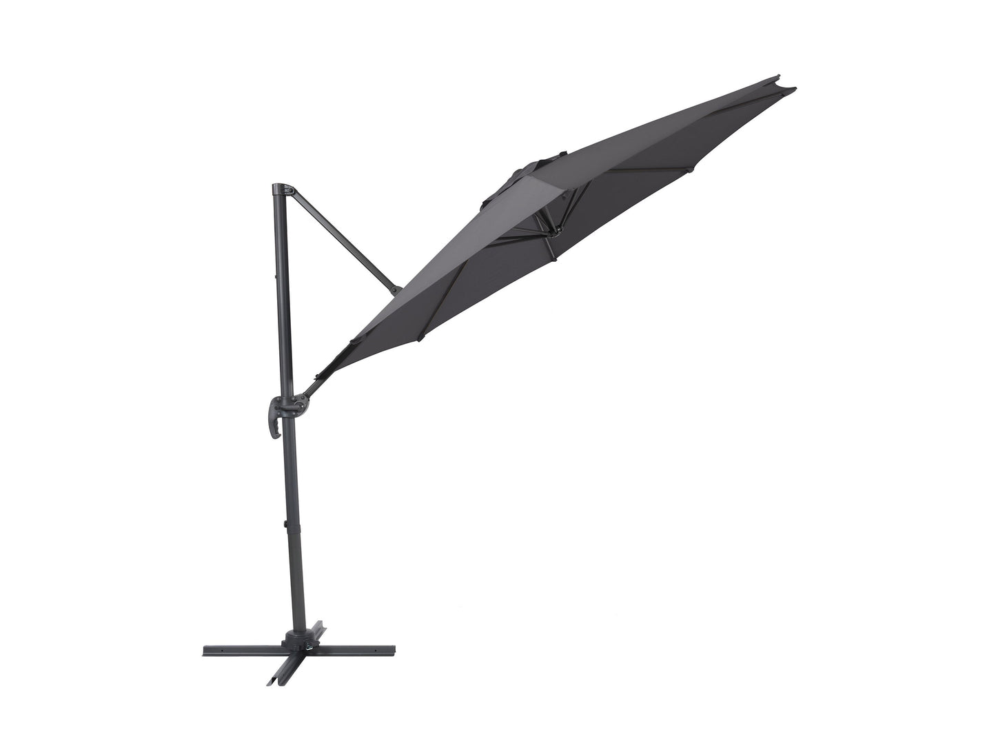 grey offset patio umbrella, 360 degree 100 Series product image CorLiving#color_grey