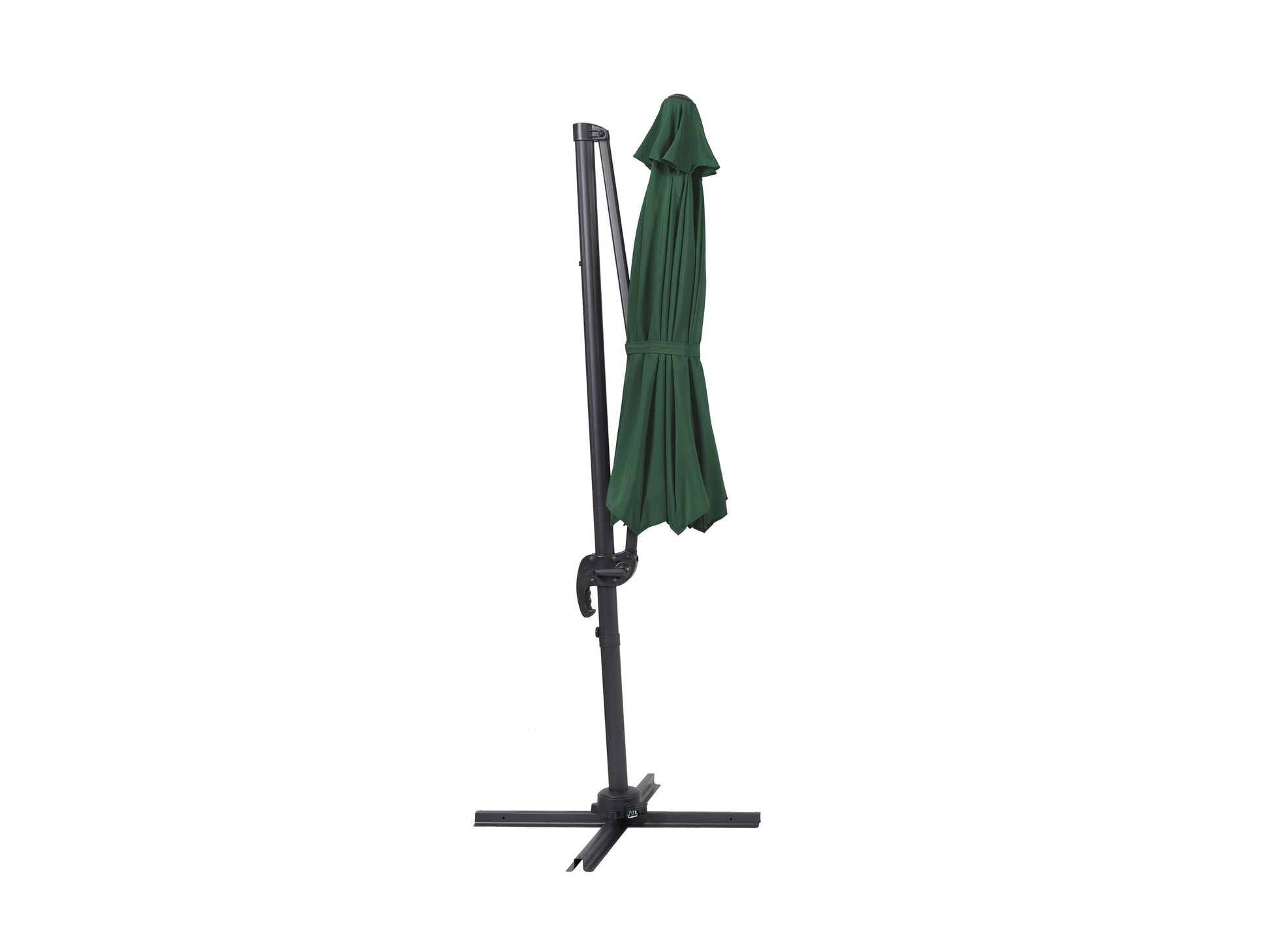 dark green offset patio umbrella, 360 degree 100 Series product image CorLiving#color_dark-green