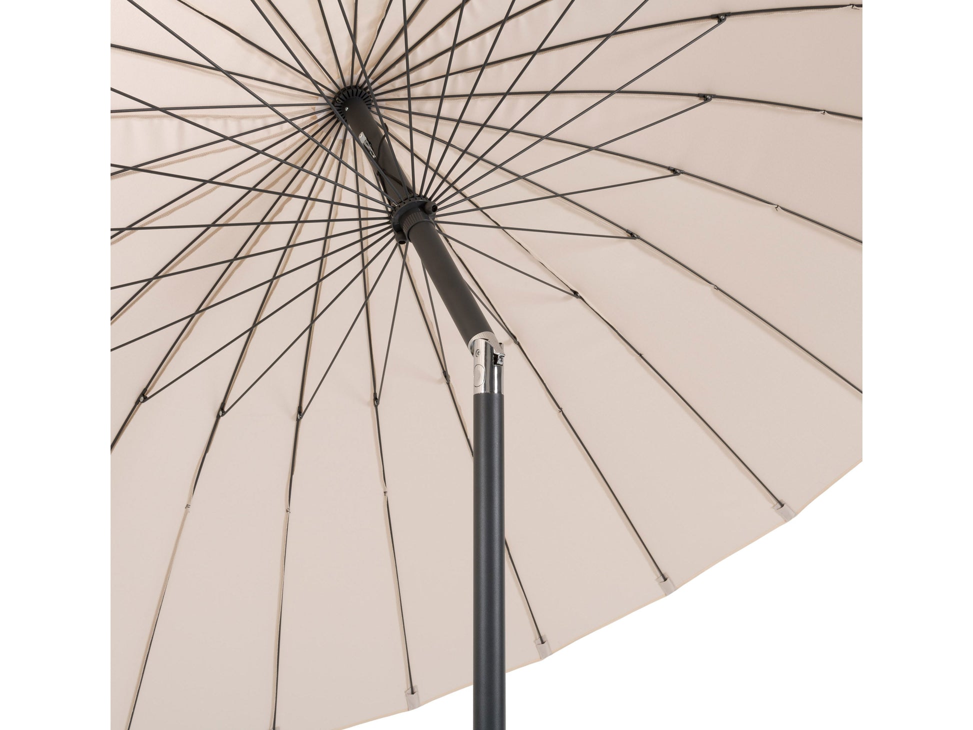beige parasol umbrella, tilting  Sun Shield Collection detail image CorLiving#color_beige