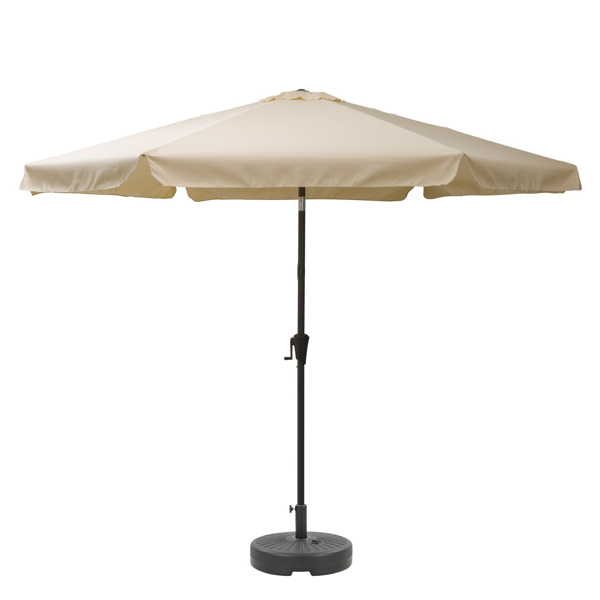 warm white 10ft patio umbrella, round tilting with base 200 Series product image CorLiving#color_warm-white