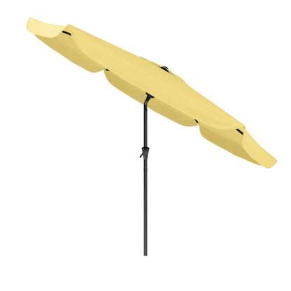 yellow 10ft patio umbrella, round tilting with base 200 Series product image CorLiving#color_yellow