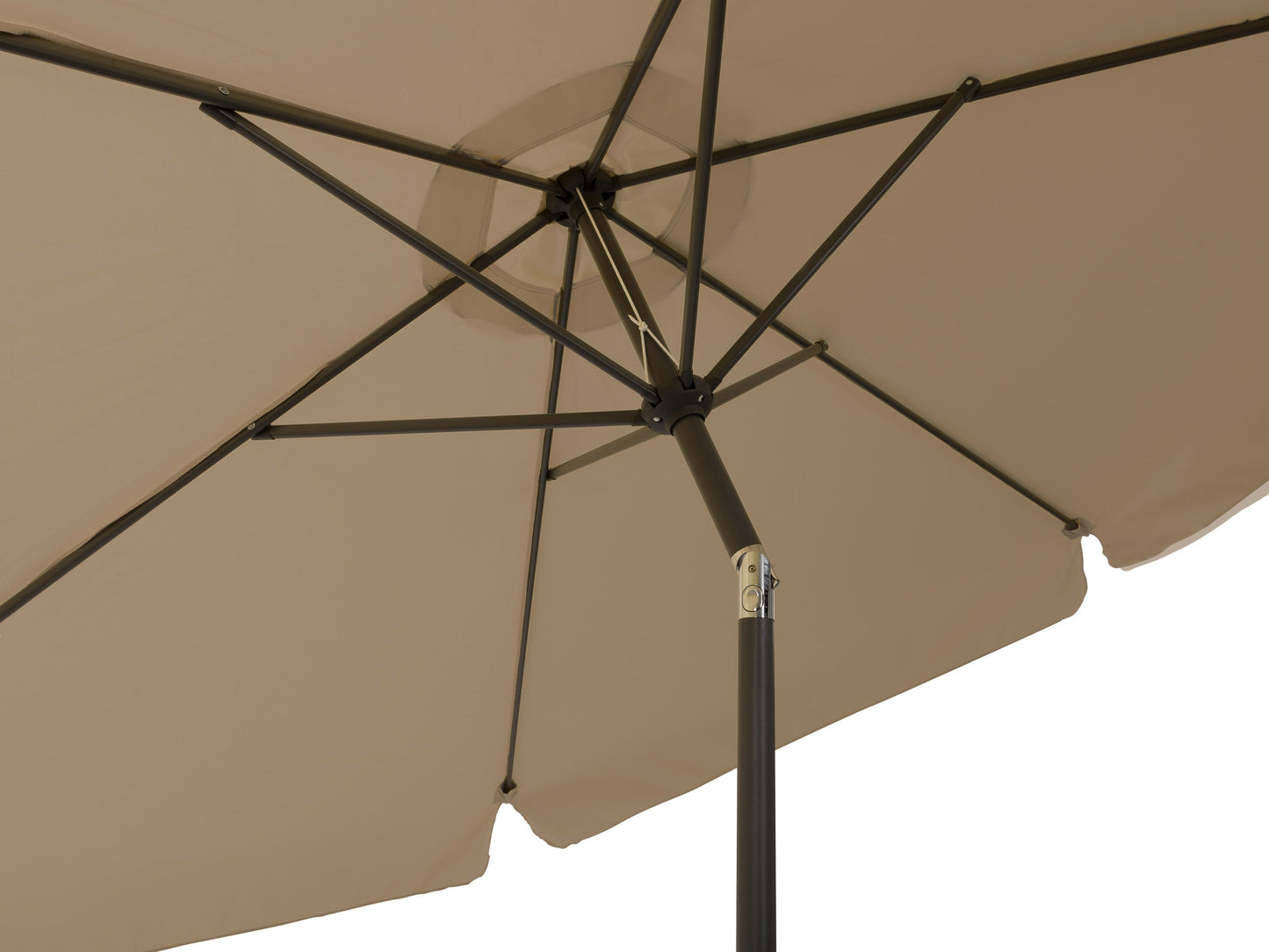 sandy brown 10ft patio umbrella, round tilting 200 Series detail image CorLiving#color_sandy-brown