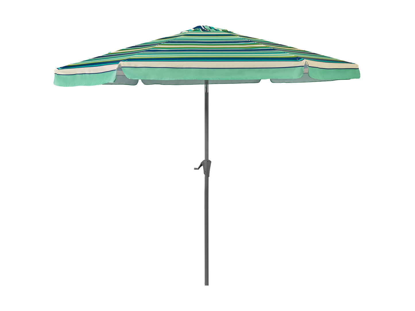 green and white 10ft patio umbrella, round tilting 200 Series product image CorLiving#color_green-and-white