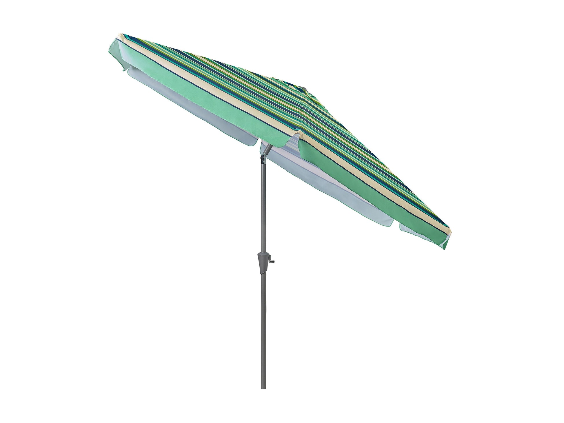 green and white 10ft patio umbrella, round tilting 200 Series product image CorLiving#color_green-and-white