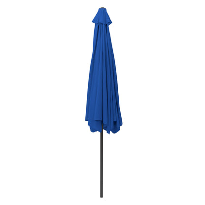 cobalt blue 10ft patio umbrella, round tilting with base 200 Series product image CorLiving#color_cobalt-blue