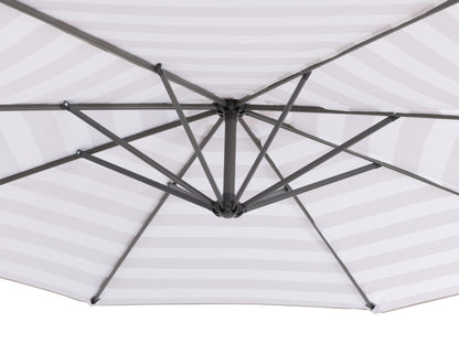 taupe and white offset patio umbrella 420 Series detail image CorLiving#color_taupe-and-white