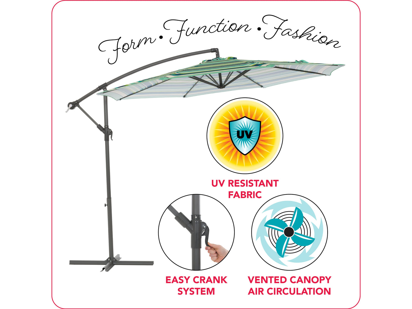 green and blue offset patio umbrella 420 Series infographic CorLiving#color_green-and-blue
