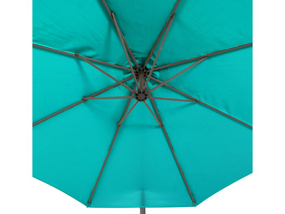 turquoise blue offset patio umbrella 400 Series detail image CorLiving#color_turquoise-blue