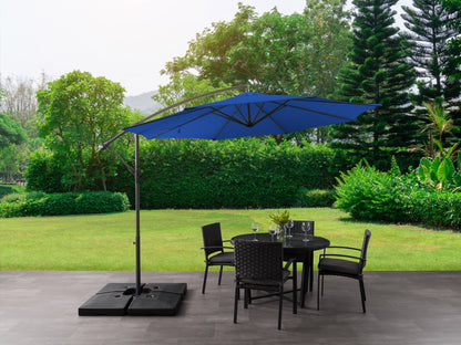 cobalt blue offset patio umbrella 400 Series lifestyle scene CorLiving#color_cobalt-blue