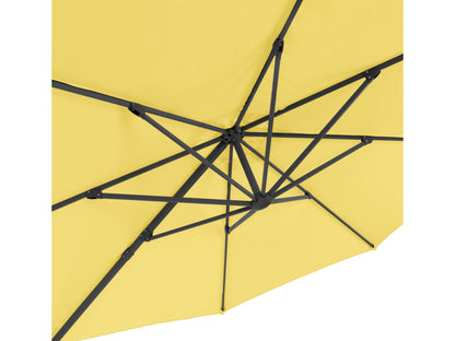 yellow deluxe offset patio umbrella 500 Series detail image CorLiving#color_yellow