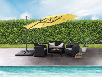 yellow deluxe offset patio umbrella 500 Series lifestyle scene CorLiving#color_yellow