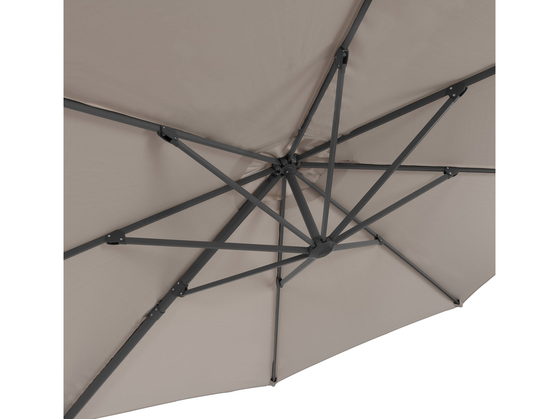 sandy grey deluxe offset patio umbrella 500 Series detail image CorLiving#color_sandy-grey