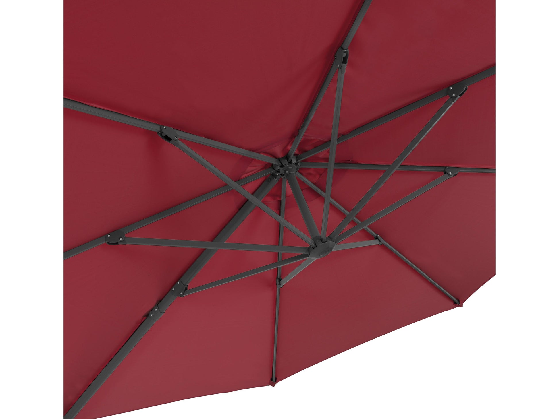 wine red deluxe offset patio umbrella 500 Series detail image CorLiving#color_wine-red