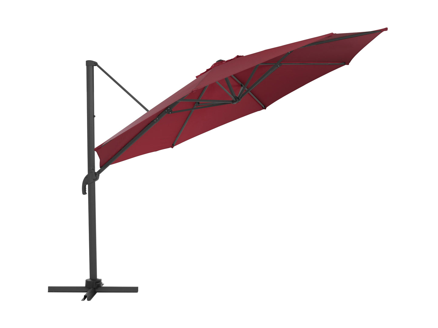 wine red deluxe offset patio umbrella 500 Series product image CorLiving#color_wine-red