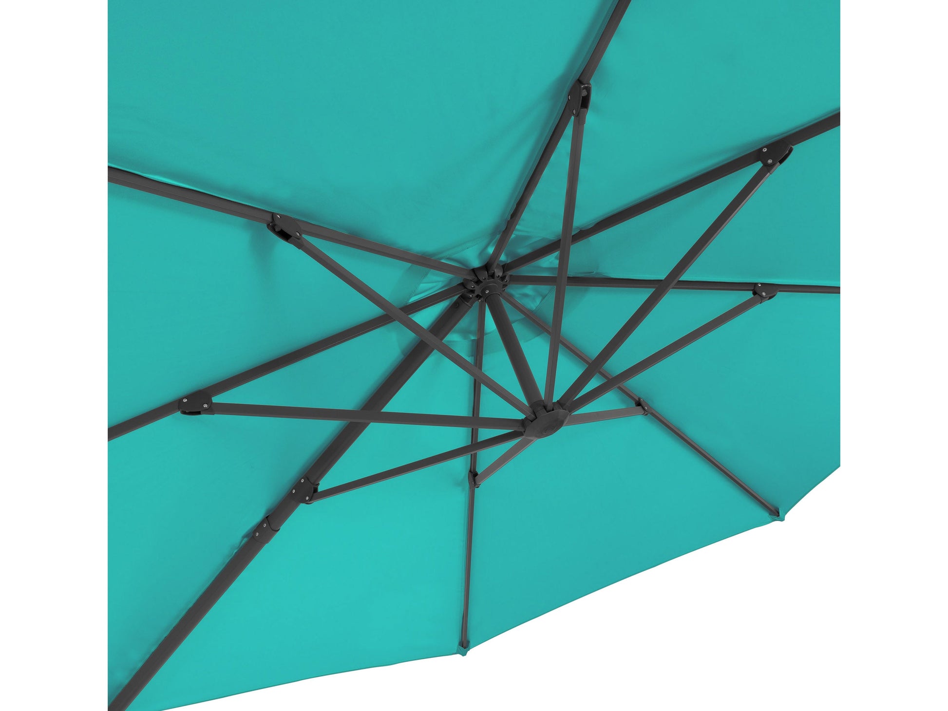 turquoise blue deluxe offset patio umbrella 500 Series detail image CorLiving#color_turquoise-blue