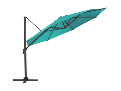 turquoise blue deluxe offset patio umbrella 500 Series product image CorLiving#color_turquoise-blue