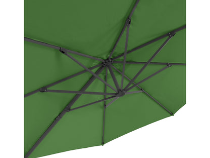 forest green deluxe offset patio umbrella 500 Series detail image CorLiving#color_forest-green