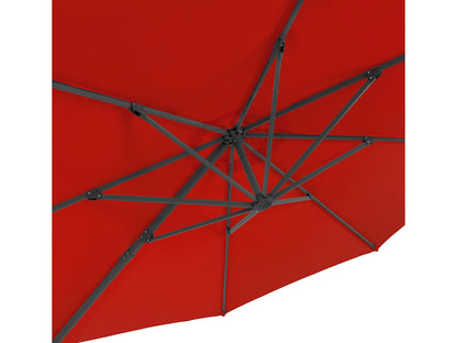 crimson red deluxe offset patio umbrella 500 Series detail image CorLiving#color_crimson-red