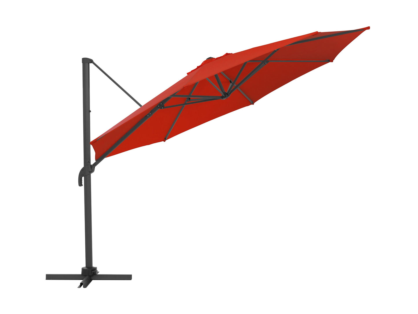 crimson red deluxe offset patio umbrella 500 Series product image CorLiving#color_crimson-red