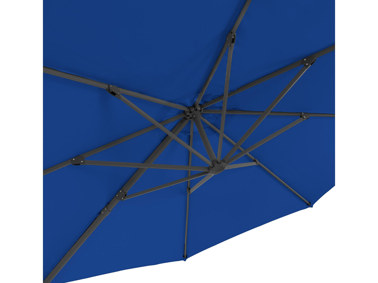 cobalt blue deluxe offset patio umbrella 500 Series detail image CorLiving#color_cobalt-blue