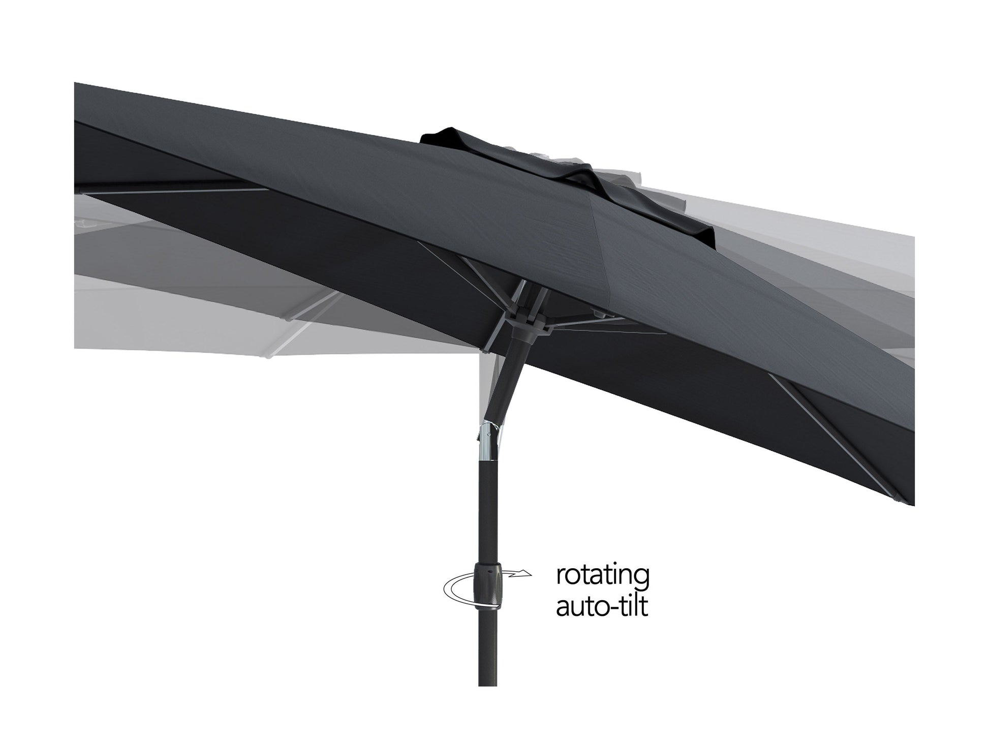 black large patio umbrella, tilting 700 Series product image CorLiving#color_black