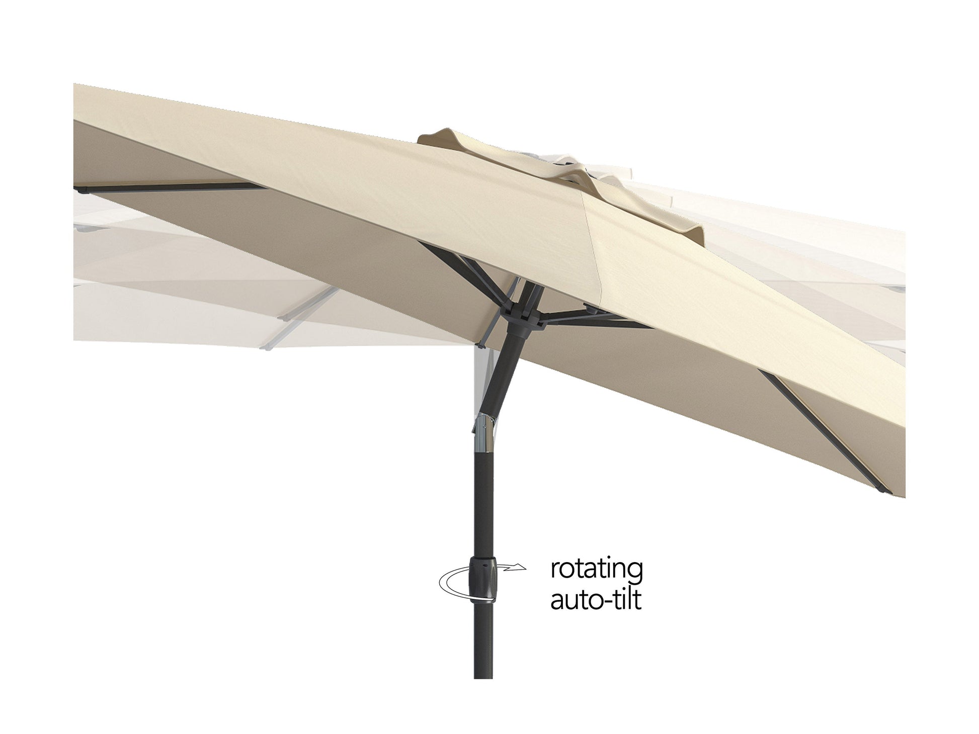 warm white large patio umbrella, tilting 700 Series product image CorLiving#color_warm-white