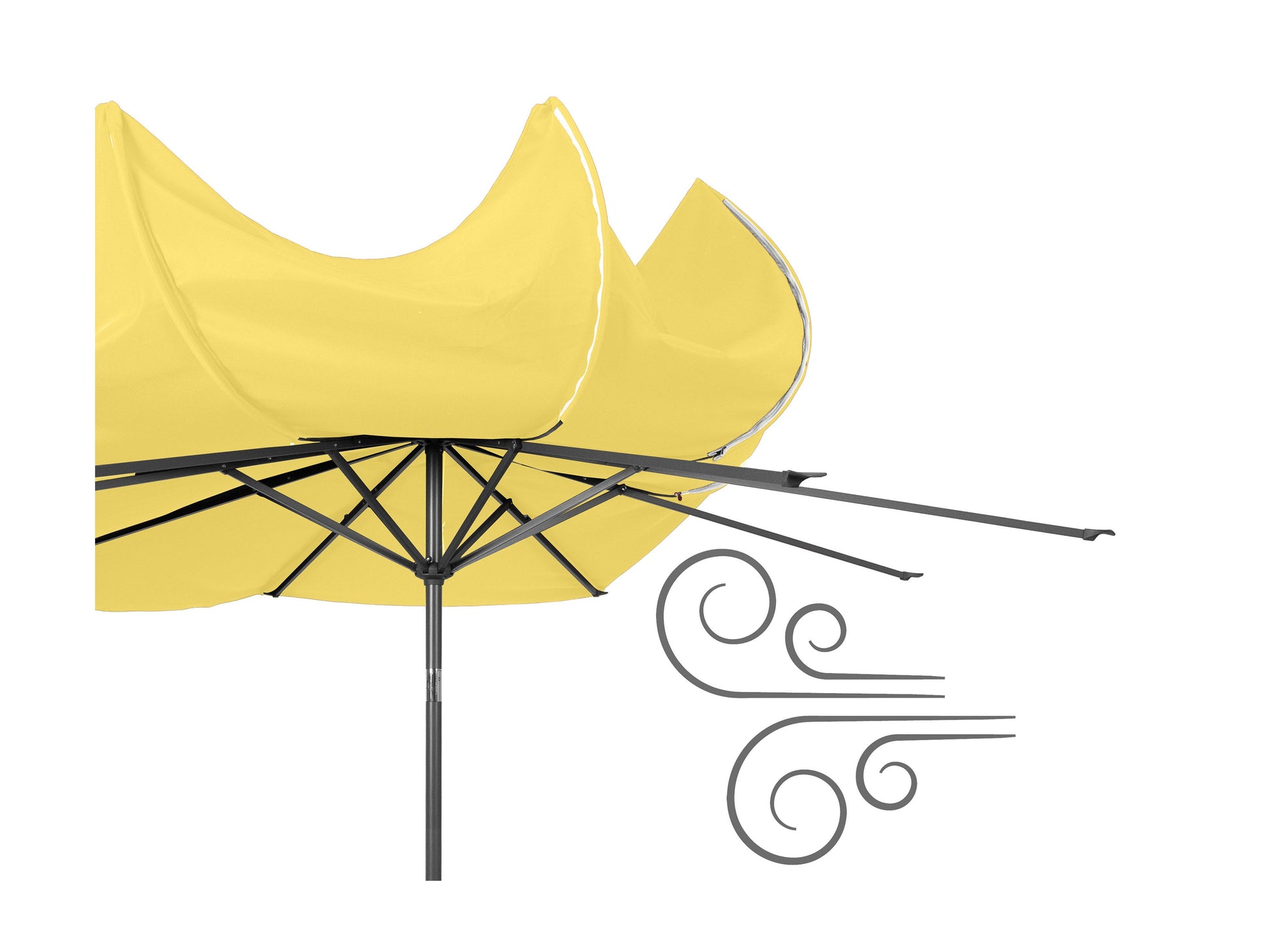 yellow large patio umbrella, tilting 700 Series product image CorLiving#color_yellow