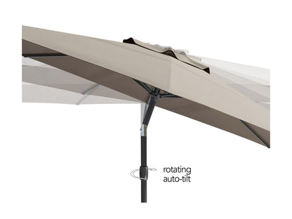 sandy grey large patio umbrella, tilting 700 Series product image CorLiving#color_sandy-grey