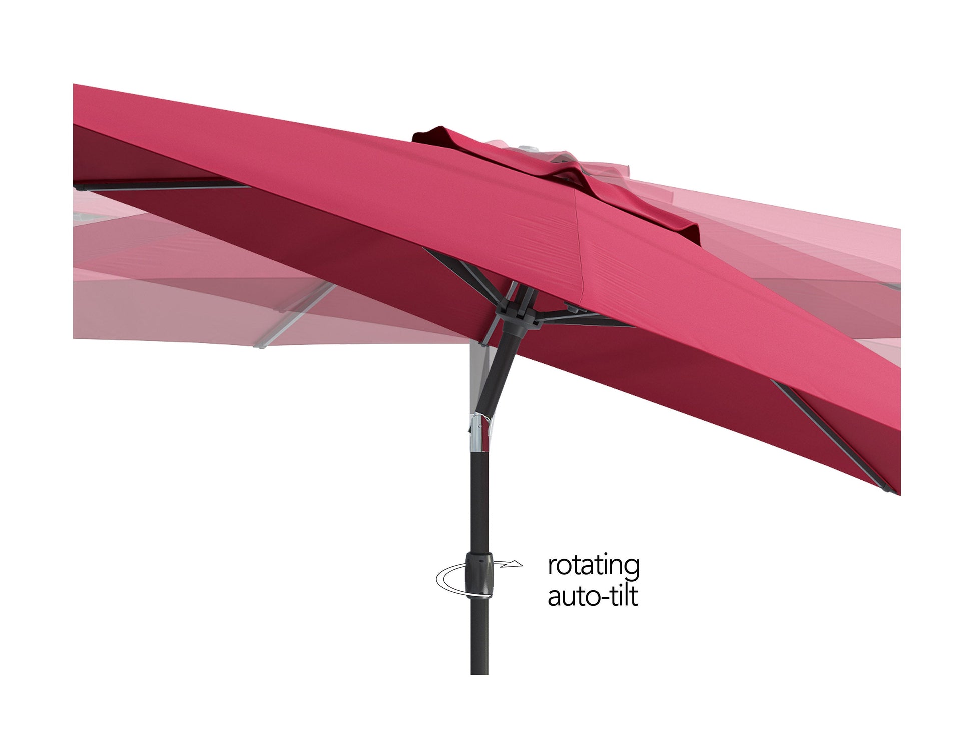 wine red large patio umbrella, tilting 700 Series product image CorLiving#color_wine-red