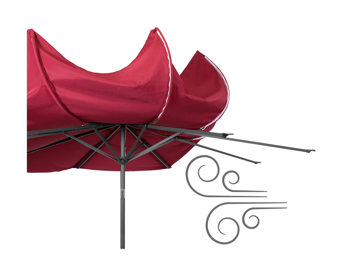 wine red large patio umbrella, tilting 700 Series product image CorLiving#color_wine-red