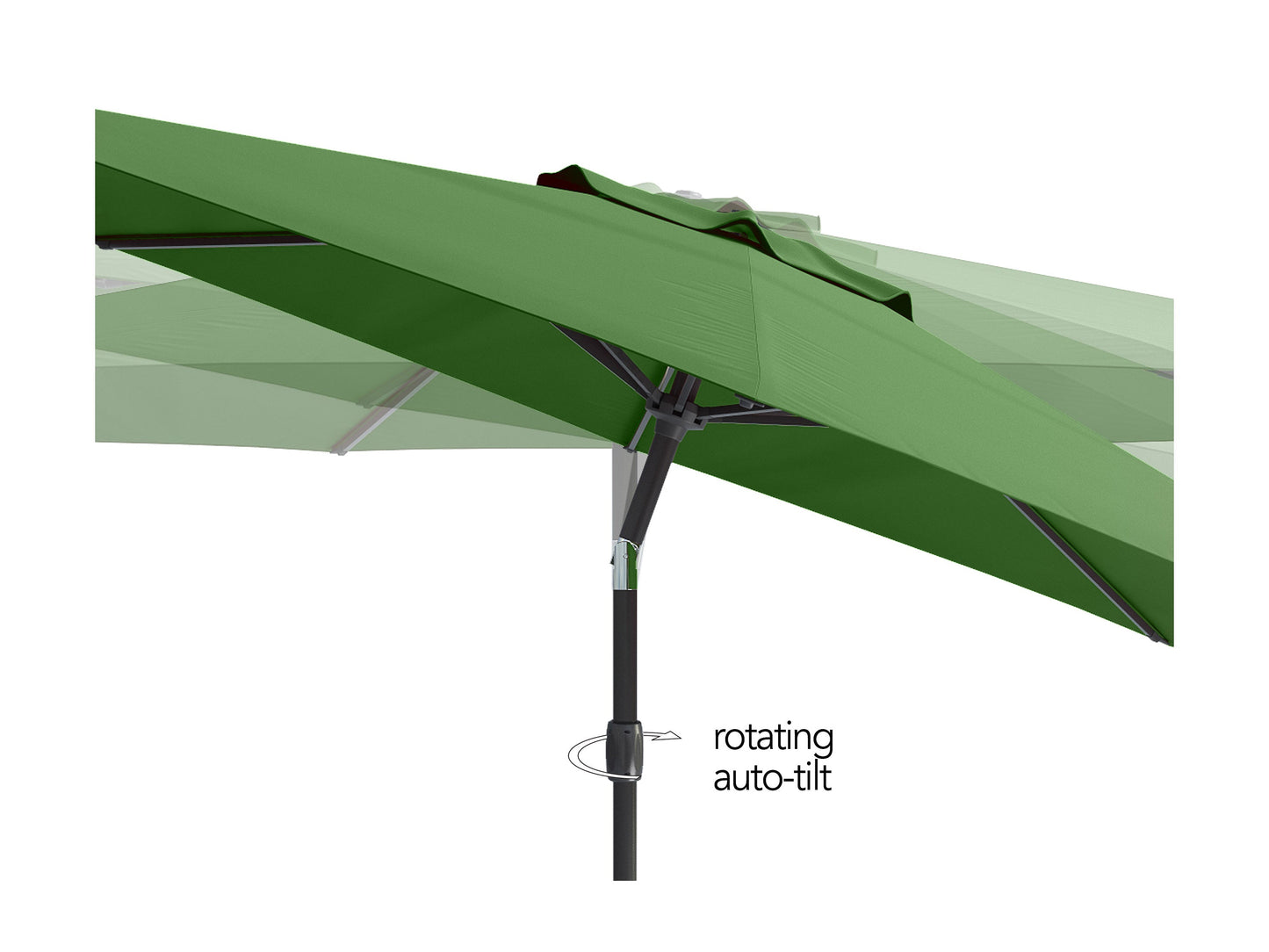 forest green large patio umbrella, tilting 700 Series product image CorLiving#color_forest-green