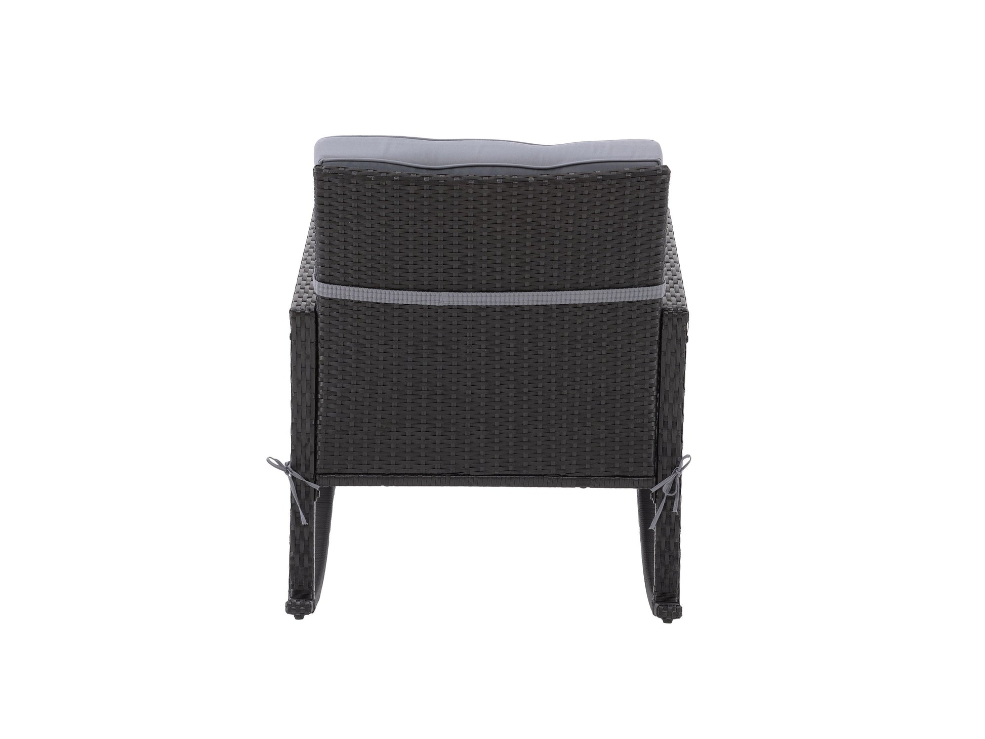 black and ash grey Wicker Outdoor Rocking Chair Parksville Collection product image by CorLiving#color_black-and-ash-grey